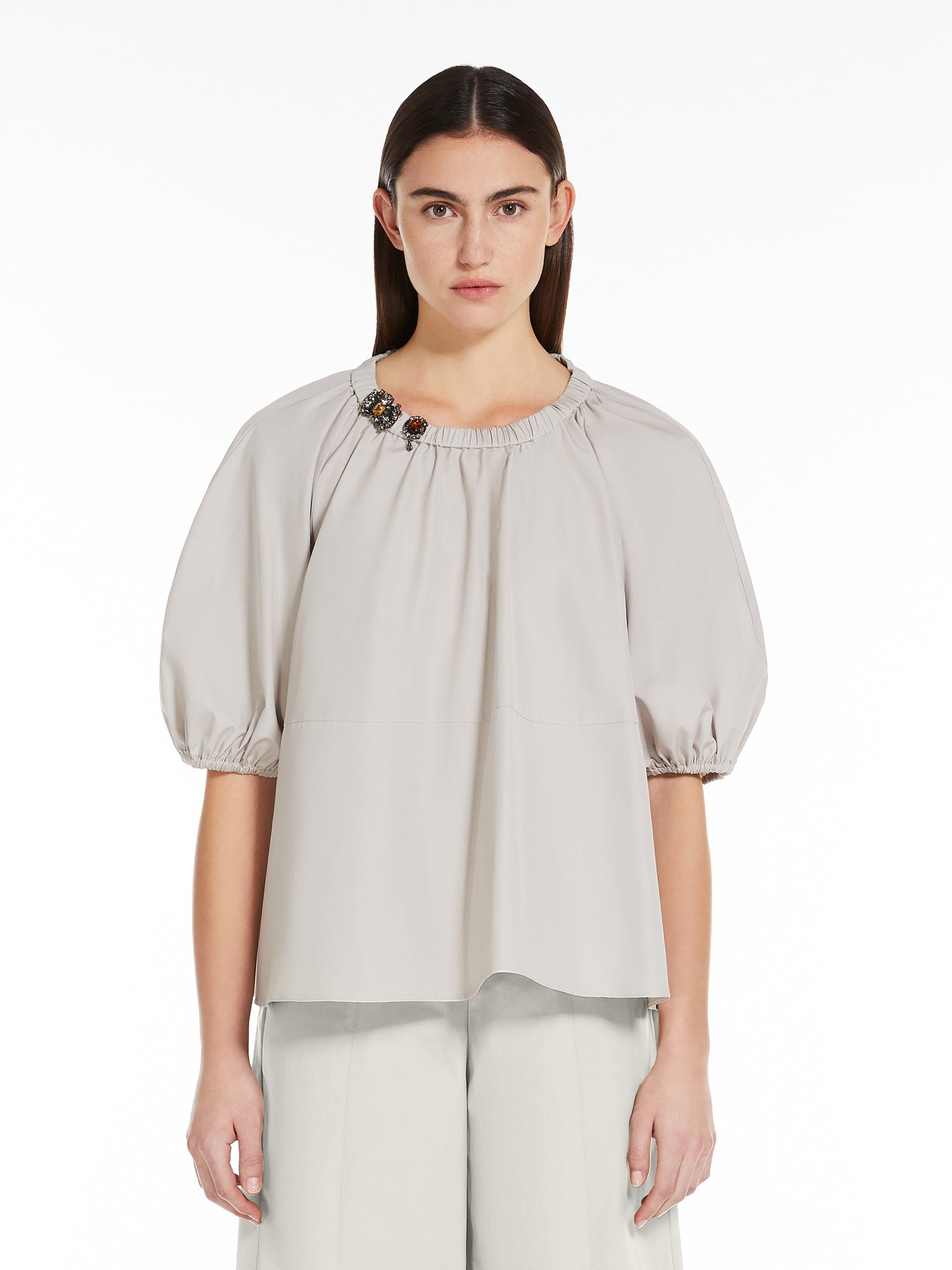 Blusa in popeline di cotone