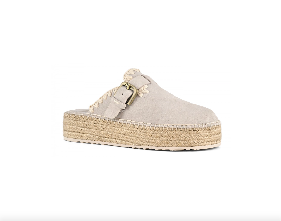 Jute Clog plain suede