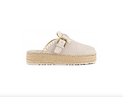 Jute Clog plain suede